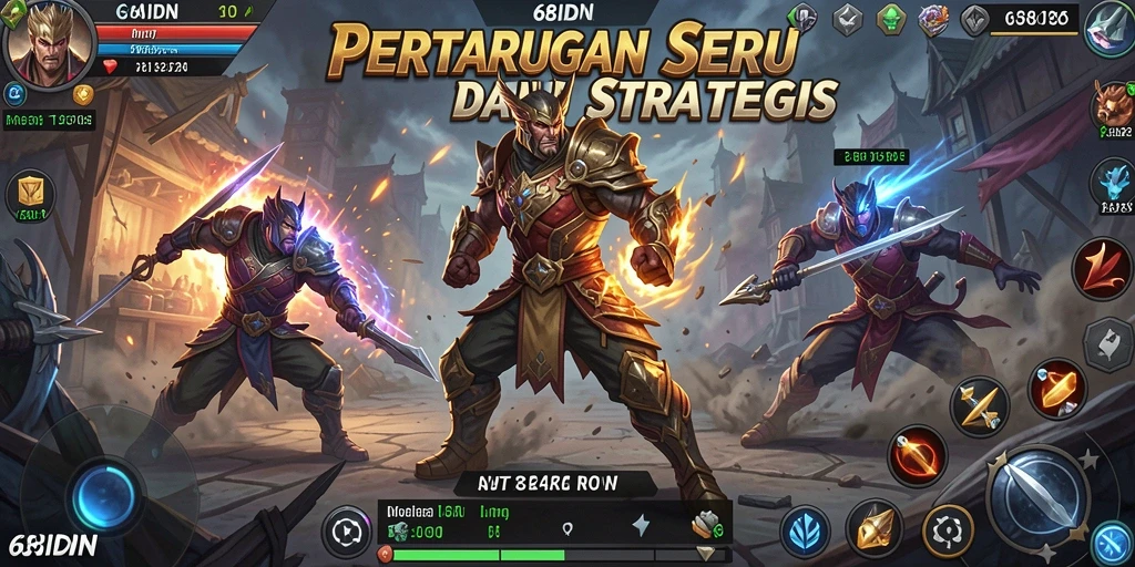 Tampilan gameplay Fighting yang intens di 68IDN.