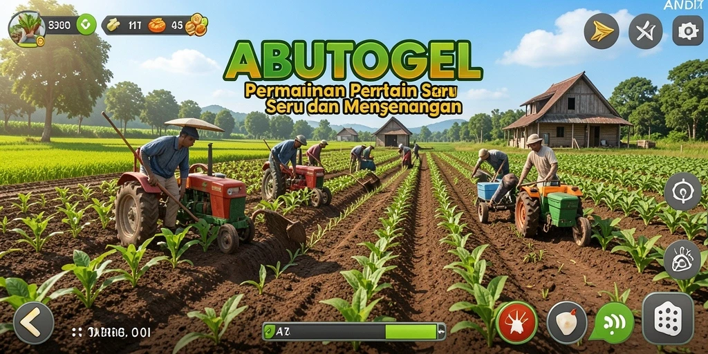 Tampilan menarik dari gameplay ABUTOGEL di lahan pertanian.