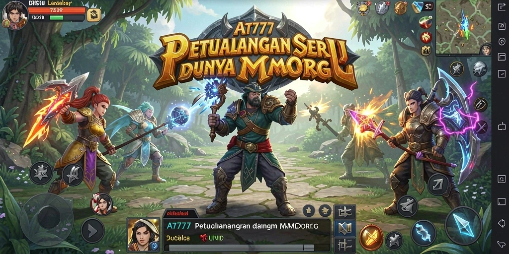 Screenshot AT777 menampilkan aksi seru dalam dunia MMORPG.