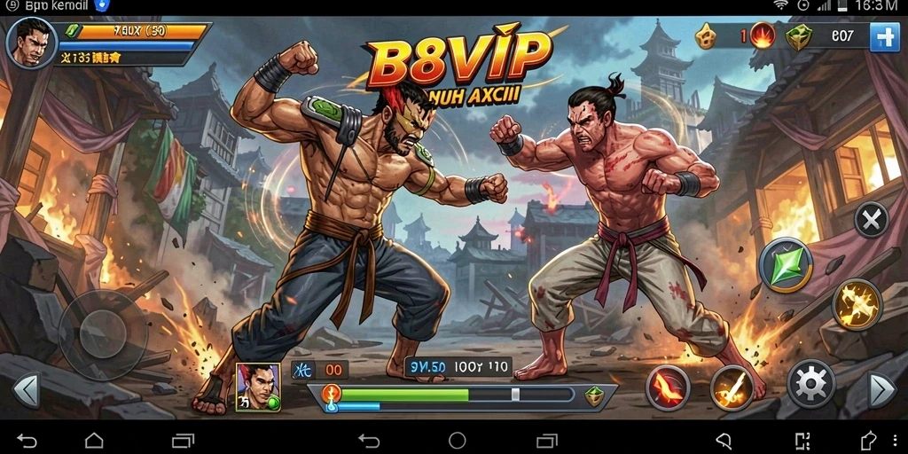Tampilan gameplay B8VIP yang menegangkan dan penuh aksi.