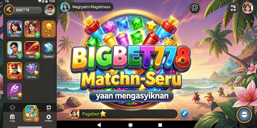 Screenshot gameplay BIGBET78 menampilkan suasana seru dalam permainan Match-3.