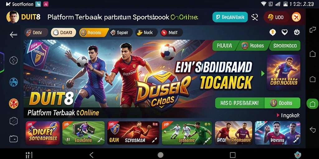 Tampilan menarik dari gameplay taruhan olahraga di DUIT8.