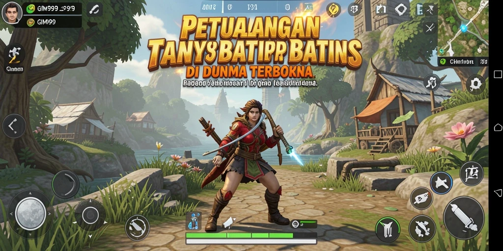 Tampilan gameplay GIM999 yang menarik di dunia terbuka.