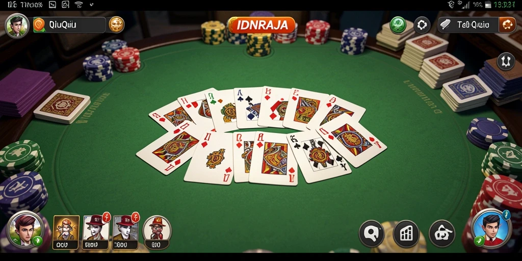 Tampilan gameplay QiuQiu yang seru dan interaktif.