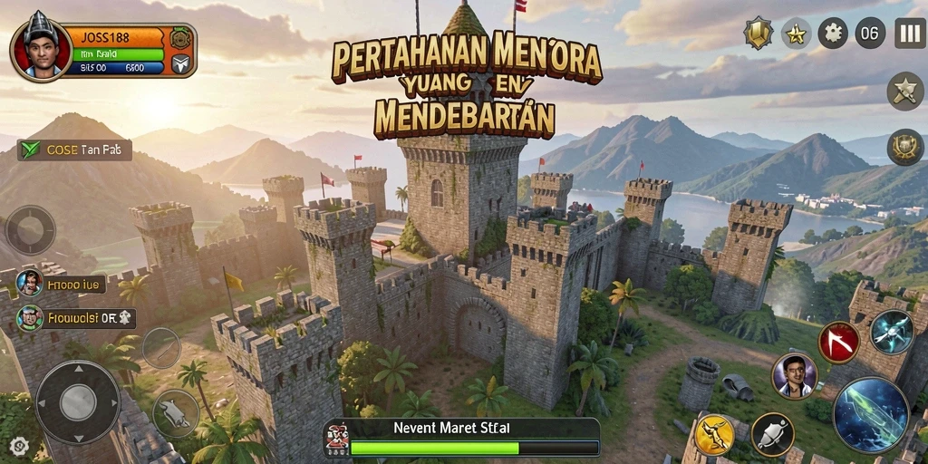 Screenshot menunjukkan gameplay menarik dari JOSS188 dalam genre Tower Defense.