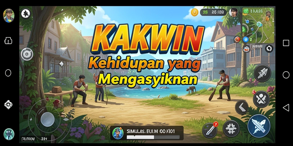 Tampilan gameplay menarik dari KAKWIN yang menampilkan aktivitas simulasi.