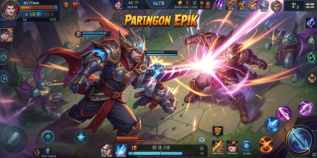 Tangkapan layar menampilkan pertempuran seru dalam game MOBA KG778.