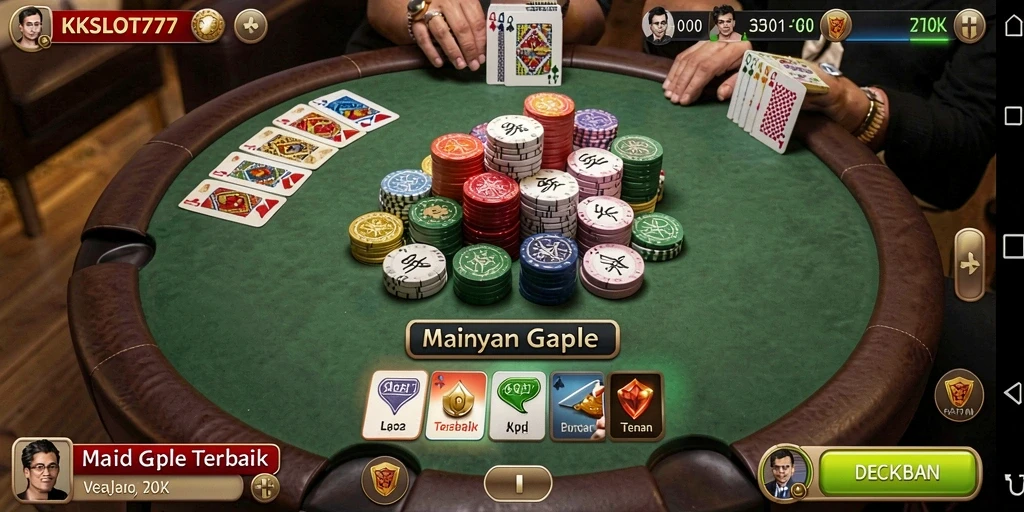 Tangkapan layar gameplay Gaple yang seru di KKSLOT777.