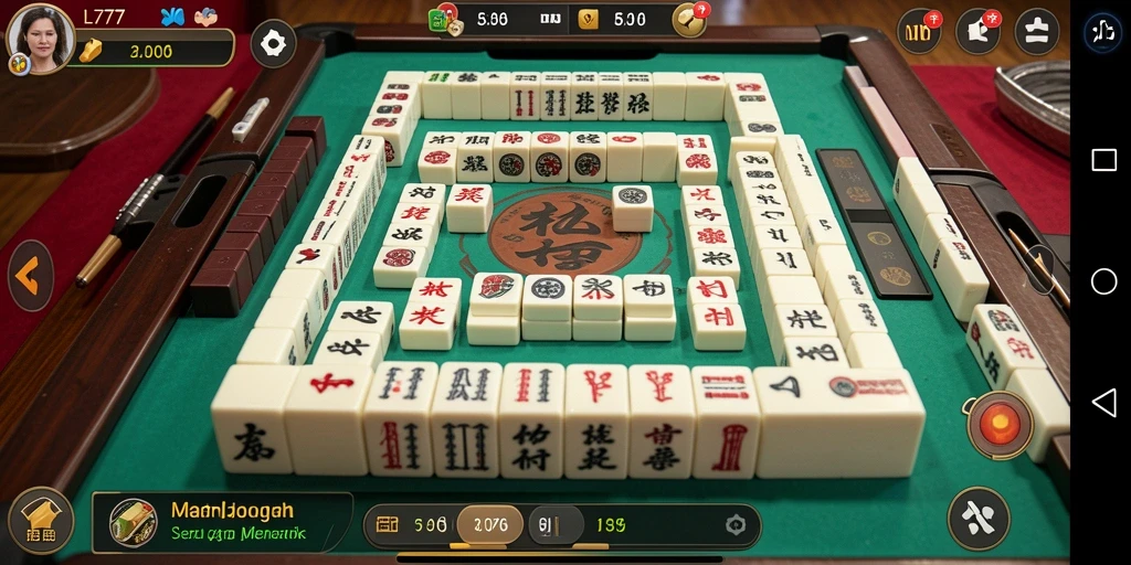 Screenshot gameplay L777 dengan antarmuka Mahjong yang menarik.