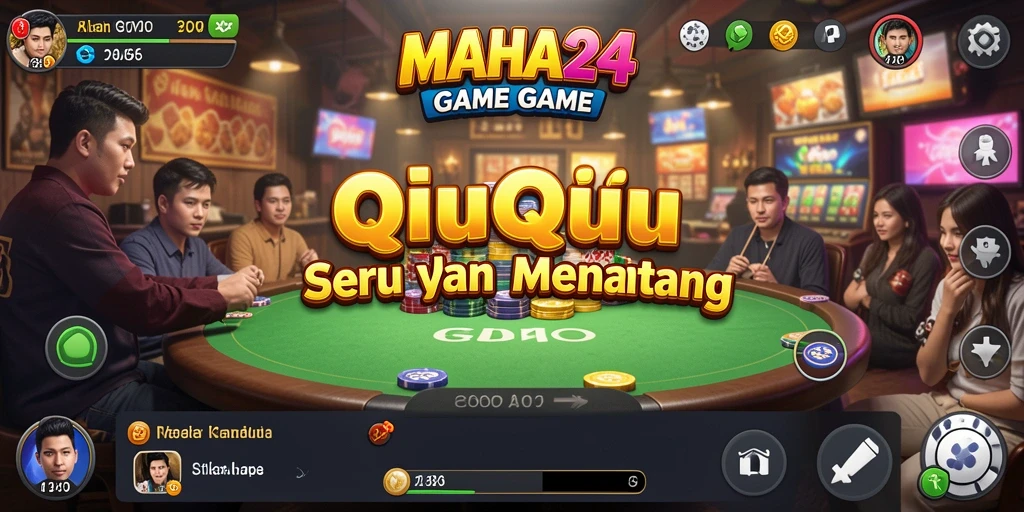 Tampilan gameplay seru dalam MAHA24 dengan suasana QiuQiu.