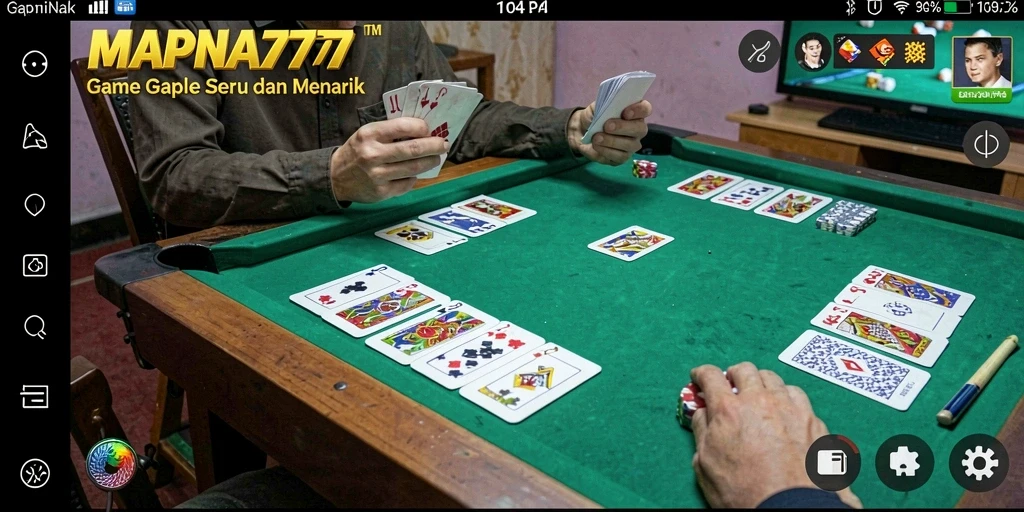 Tampilan menarik gameplay Gaple dari MAPNA777.