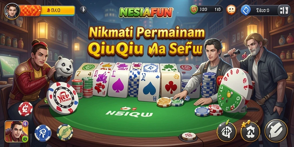 Tampilan gameplay QiuQiu yang menarik dan dinamis.