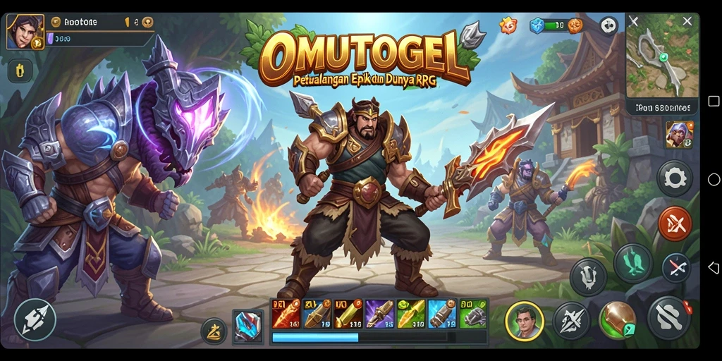 Tampilan gameplay menakjubkan dari OMUTOGEL yang penuh aksi.