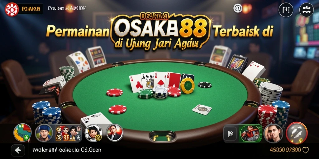 Screenshot OSAKA88 menampilkan gameplay seru permainan Poker.