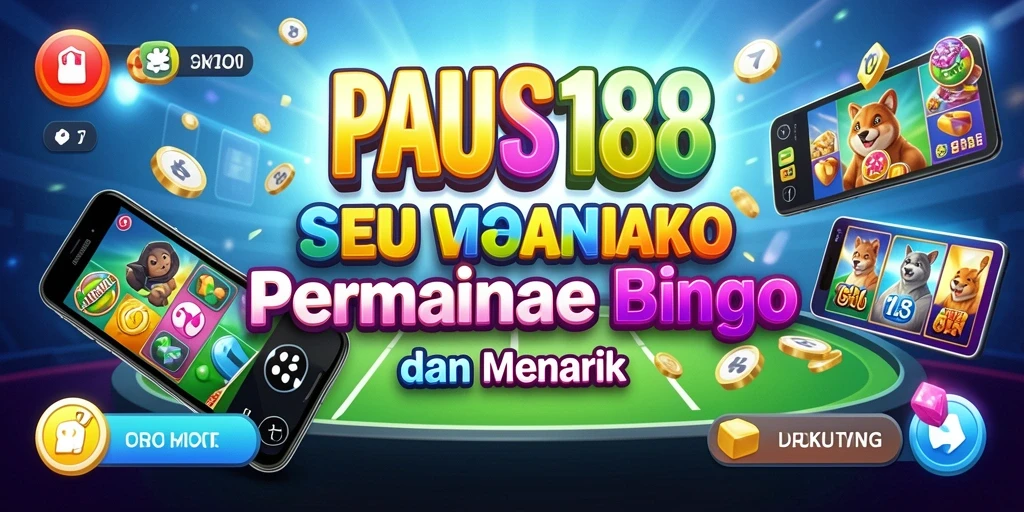 Tampilan utama permainan Bingo PAUS188 yang penuh warna dan interaktif.