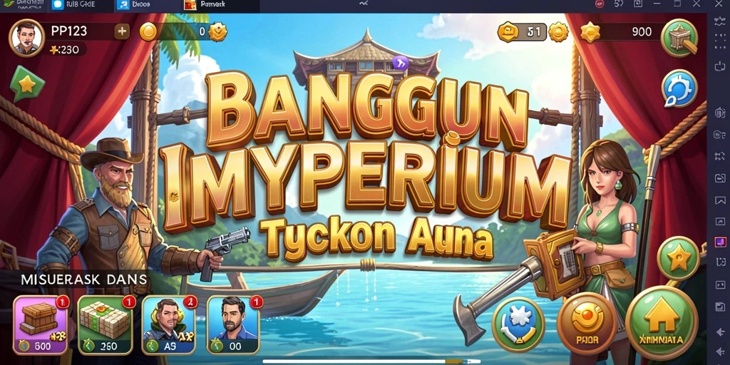 Gambaran gameplay PP123 saat membangun bisnis Tycoon.