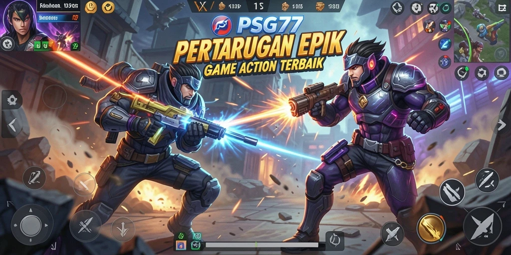 Tampilan gameplay yang menegangkan dalam PSG77