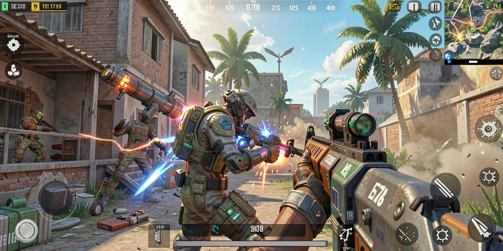 Tampilan gameplay seru dari SE328 yang menampilkan aksi FPS yang intens.