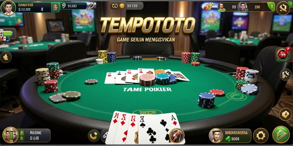 Tampilan gameplay Poker seru di TEMPOTOTO
