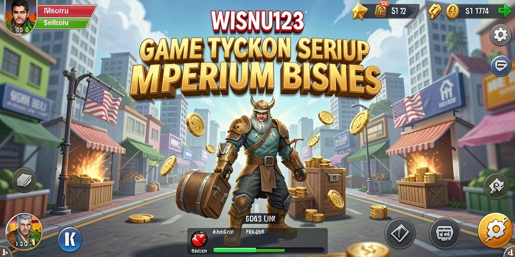 Tampilan utama gameplay WISNU123 yang menarik dan penuh strategi Tycoon.